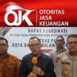 Pemaparan hasil rapat Satgas PASTI yang dilakukan Ketua OJK Sultra Bismi Maulana Nugraha