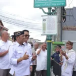 Wali Kota dan Wakil Wali Kota Cimahi, Ngatiyana-Adhithia Yudhistira saat Meresmikan nama Jalan (Mong)