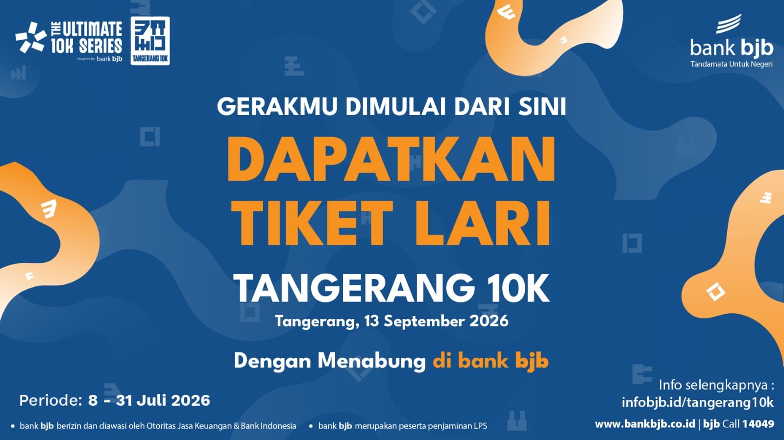 Menabung Sambil Bersiap Berlari, bank bjb Ajak Masyarakat Ramaikan Tangerang 10K
