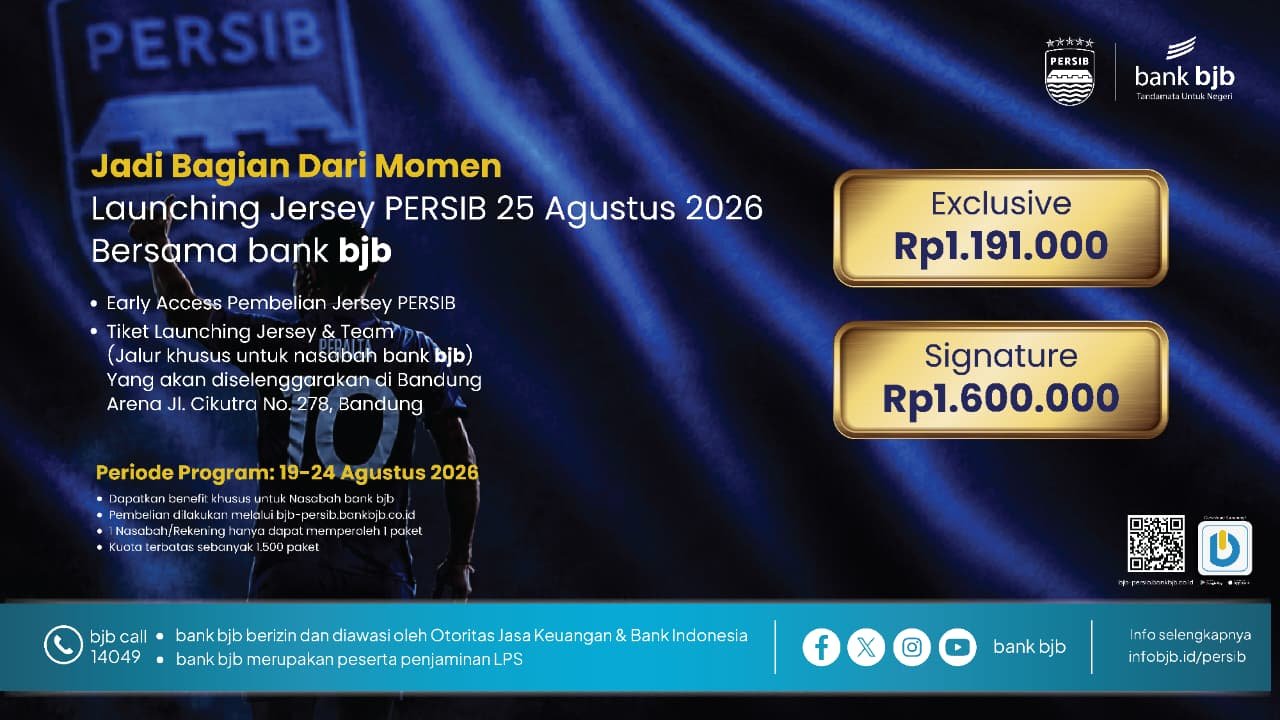 bank bjb Buka Early Access Jersey PERSIB 2026/2027, Hadirkan Akses Eksklusif bagi Nasabah  