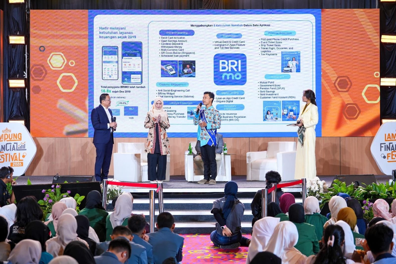 Direktur Finance & Strategy BRI Achmad Royadi dalam kegiatan Lampung Financial Festival 2026, Minggu (6/9/2026).